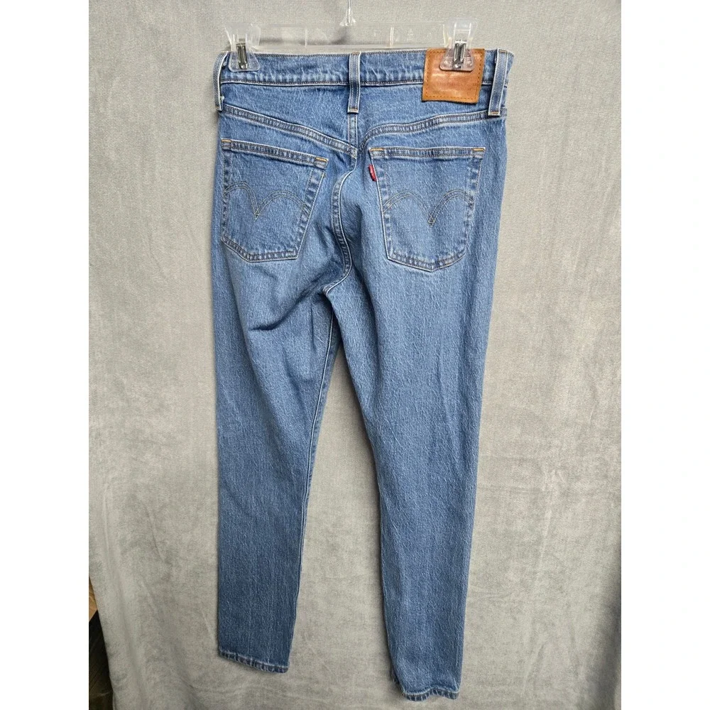 Levis Premium 501 Skinny Jeans Womens 27 Medium Wash Blue Denim 29502-0142
